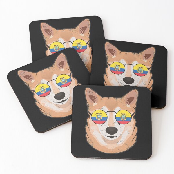 Item preview, Vintage Patriotic Shiba Inu Ecuadorian Flag designed and sold by feether-store.