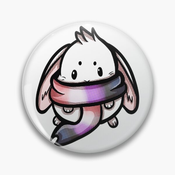 Item preview, Pride bunny - Genderfluid designed and sold by MothBite Art.