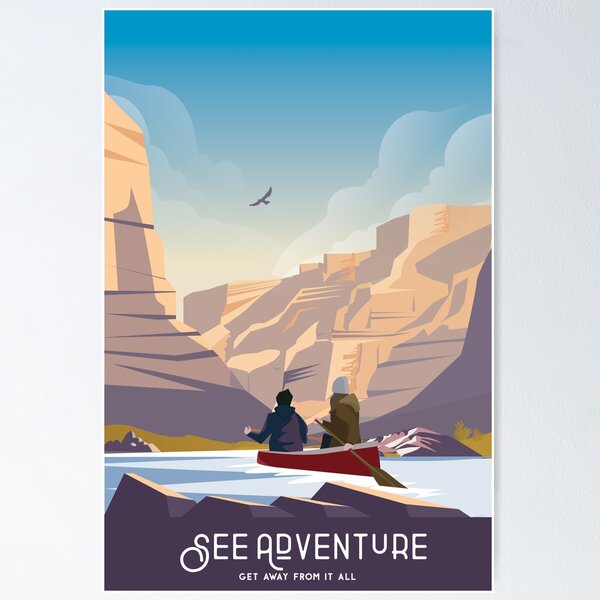 Item preview, Grand Canyon travel poster designed and sold by Arctic frame studio.