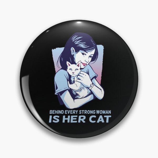 Item preview, Behind Every Strong Woman Is Her Cat designed and sold by solimangomaa.