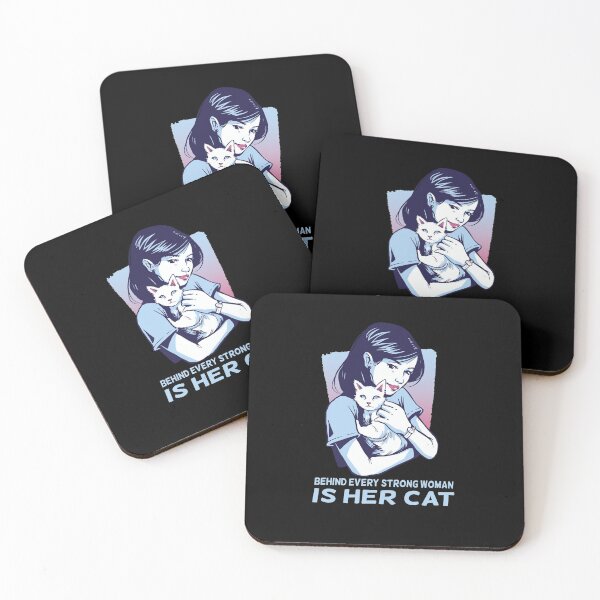 Item preview, Behind Every Strong Woman Is Her Cat designed and sold by solimangomaa.