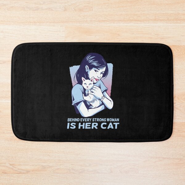 Item preview, Behind Every Strong Woman Is Her Cat designed and sold by solimangomaa.