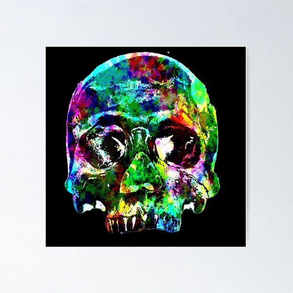 Item preview, Orthopedic Art skull multicolor design designed and sold by UnseenCreations.