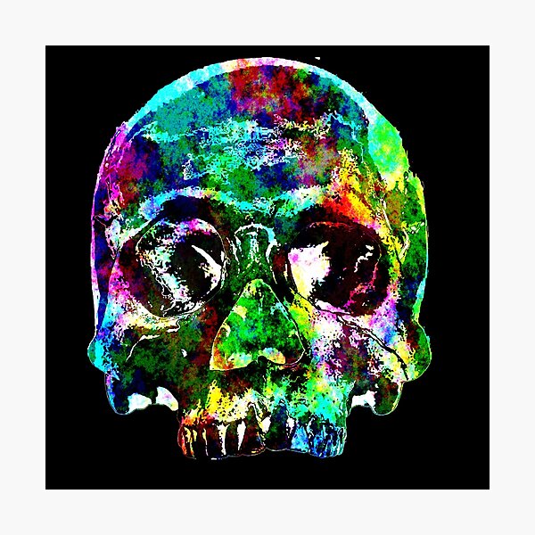 Item preview, Orthopedic Art skull multicolor design designed and sold by UnseenCreations.