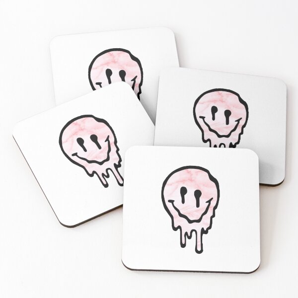Item preview, Pink Marble Drippy Smiley Face designed and sold by samantha brachman.