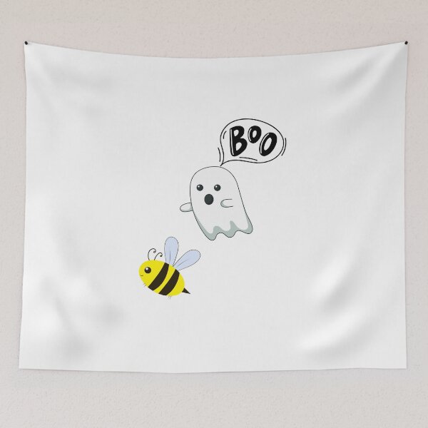 Item preview, Boo and bees art Ghost caching Bees designed and sold by MindOfCreation.