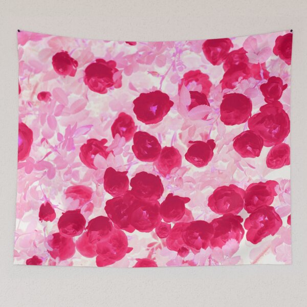Item preview, Floral Motives with Blooming Small Bright Raspberry Purple Roses designed and sold by IraNiva.