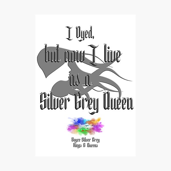 Item preview,  Live as a silver grey queen [Black logo] designed and sold by markyboyce247.