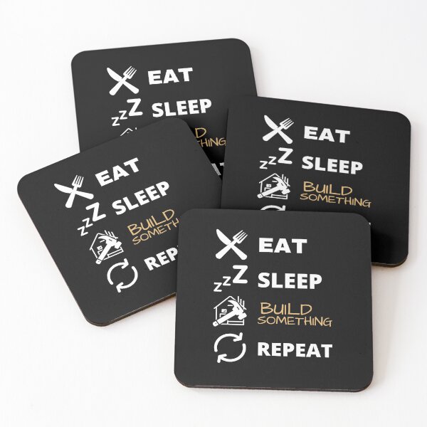 Item preview, Eat Sleep Build Something Repeat - Woodworking Carpentry Design - Fun Woodworking Gifts  designed and sold by WoodWorkingInc.
