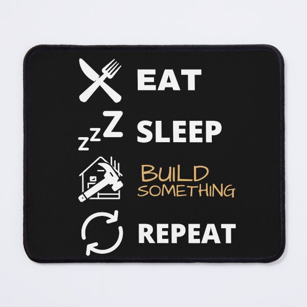 Item preview, Eat Sleep Build Something Repeat - Woodworking Carpentry Design - Fun Woodworking Gifts designed and sold by WoodWorkingInc.
