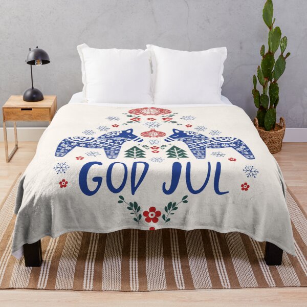 Item preview, Swedish Dala Horses God Jul Red Green Blue designed and sold by famenxt.