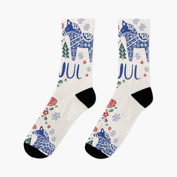 Item preview, Swedish Dala Horses God Jul Red Green Blue designed and sold by famenxt.