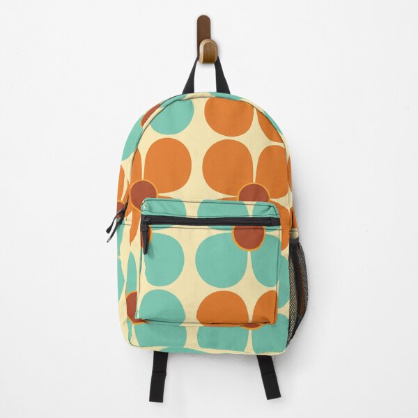Item preview, Retro Land Flower Power Orange and Blue designed and sold by MonstersMashU.