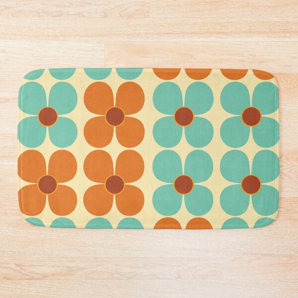 Item preview, Retro Land Flower Power Orange and Blue designed and sold by MonstersMashU.