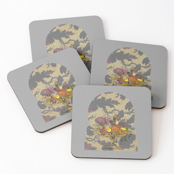 Item preview, Vintage Citrus Bowl on Colorful Vintage Floral Wallpaper, for fruit, floral and vintage aesthetic art lovers & still life art fans. designed and sold by haRexia.