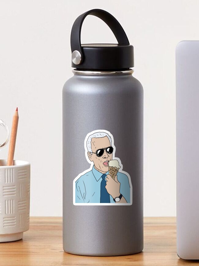 Thumbnail 1 of 3, Sticker, Joe Biden Loves Ice Cream designed and sold by DarkFireNacho.