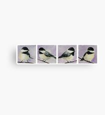 Lienzo Chickadees en una fila