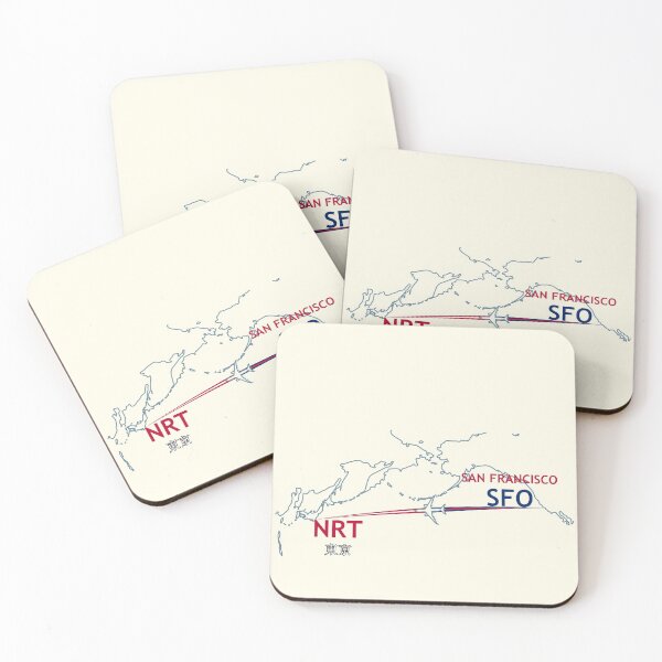 Item preview, SFO-NRT Map designed and sold by TransportTees.