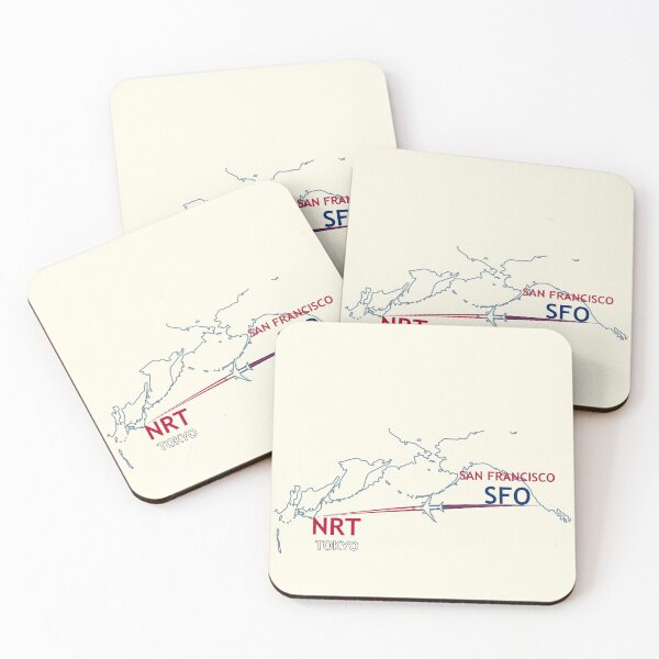 Item preview, SFO-NRT Map designed and sold by TransportTees.