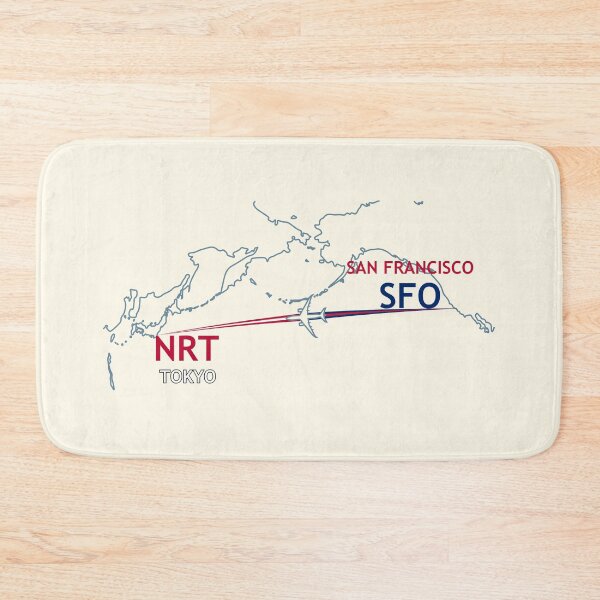 Item preview, SFO-NRT Map designed and sold by TransportTees.