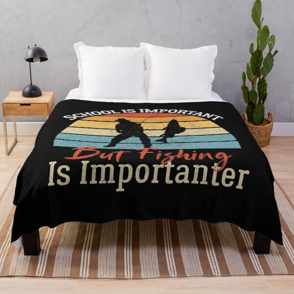 Item preview, School Is Important But Fishing Is Importanter Funny Vintage Fishing designed and sold by AEOPIN.