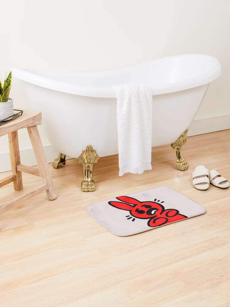 Thumbnail 2 of 6, Bath Mat, Scared Rabbit designed and sold by Phosfate.