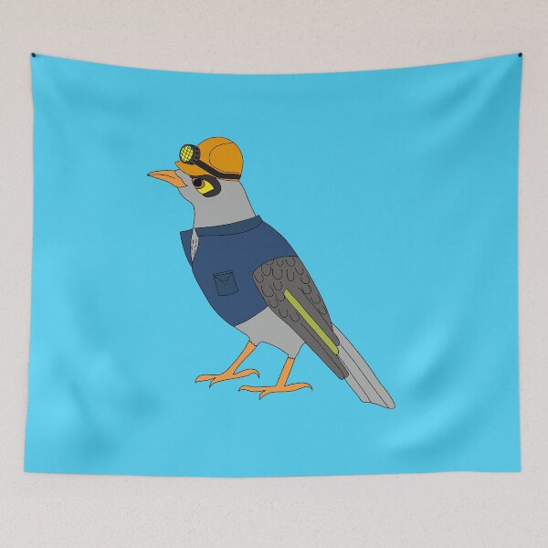 Item preview, Noisy miner FIFO on Blue designed and sold by Digitaldingo.