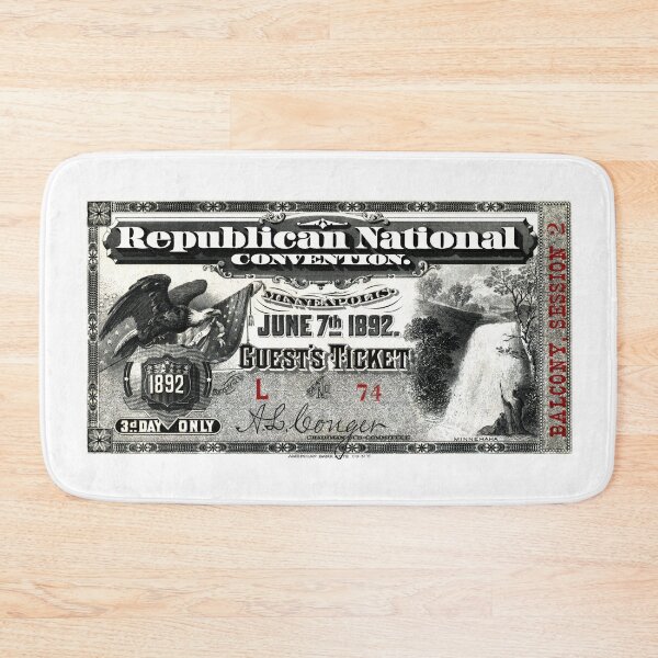 Item preview, 1892 Republican Convention Ticket designed and sold by historicimage.
