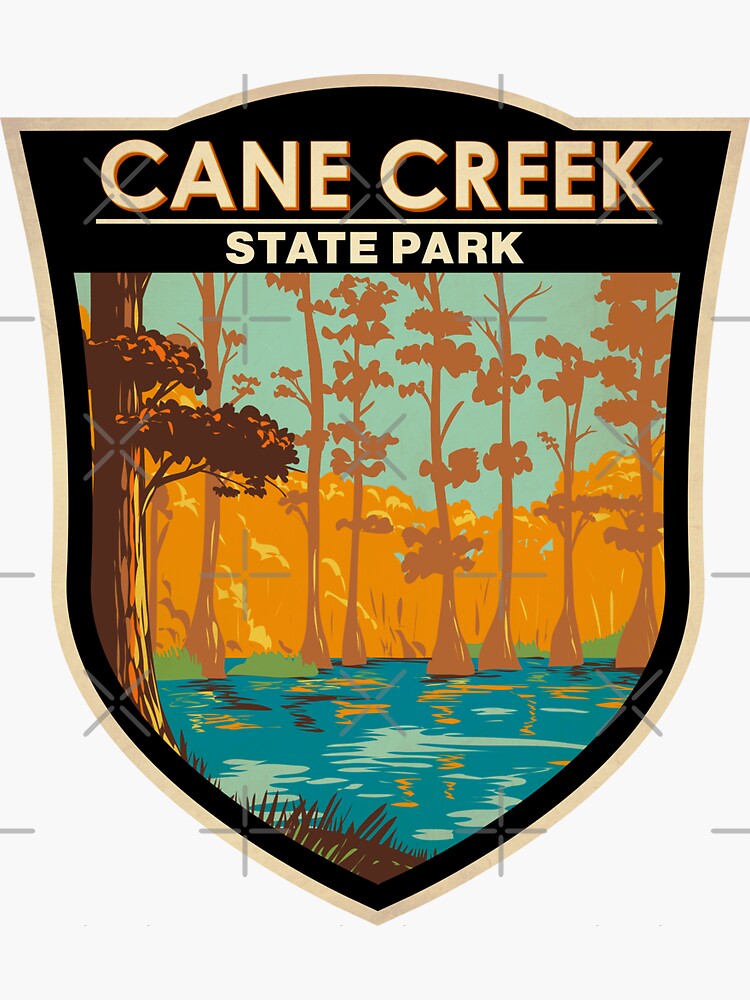 "Cane Creek State Park Arkansas Badge" Sticker by KrisSidDesigns