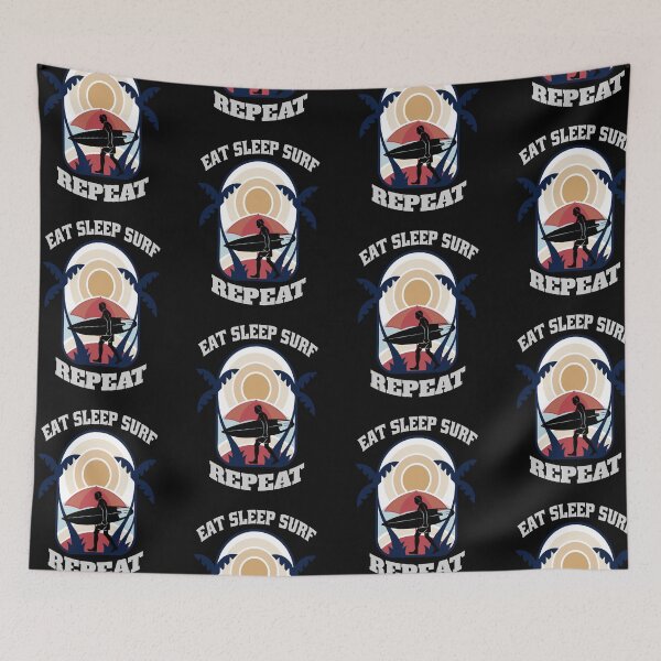 Item preview, Eat Sleep Surf Repeat-Funny Surfing Apparel Gifts for Surfers This Holiday designed and sold by DeeSignTShirts.