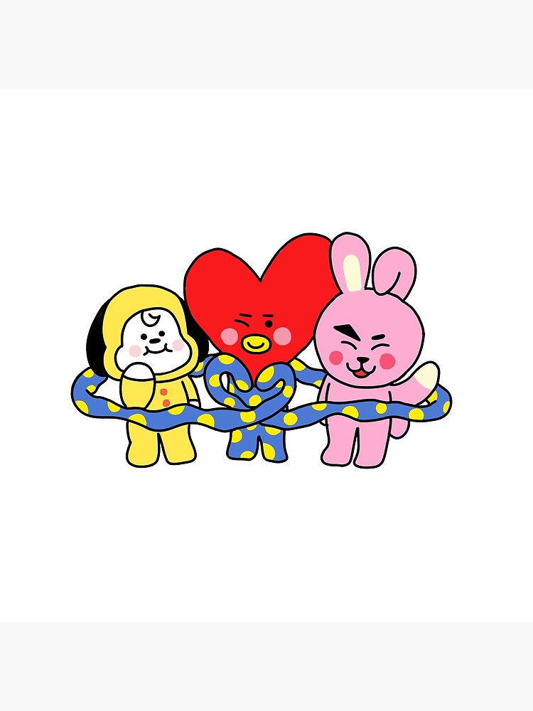 Bt21 Sticker Tata Cooky Chimmy