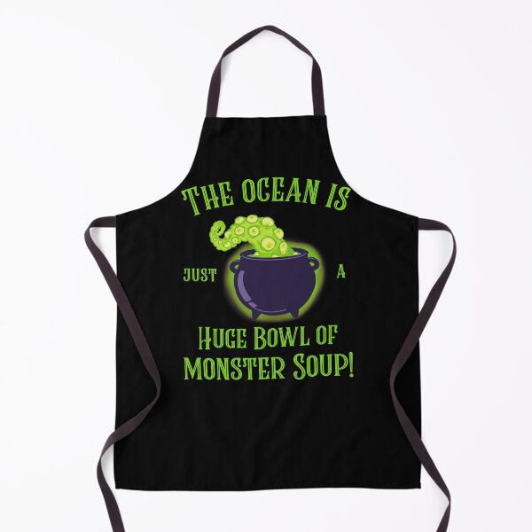 Aperçu de l'œuvre The Ocean Is Just A Huge Bowl Of Monster Soup Funny Octopus créée et vendue par Zurickdesigns.