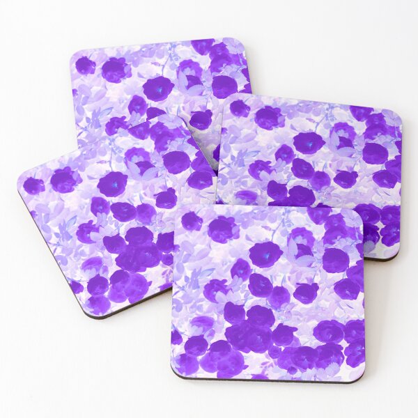 Item preview, Floral Motives with Blooming Small Bright Violet Roses designed and sold by IraNiva.