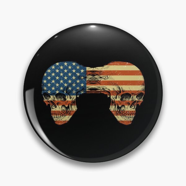 Item preview, Forward Double Skulls Patch designed and sold by GraphifyArt.