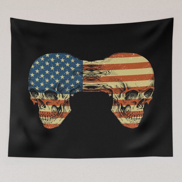 Item preview, Forward Double Skulls Patch designed and sold by GraphifyArt.