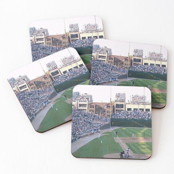 Item preview, Left Field at Wrigley Field, Rooftop bleachers at Wrigley, Ivy covered outfield walls, Chicago baseball stadium, old ballparks, old Stadiums, baseball, foul pole,  designed and sold by Nostrathomas66.