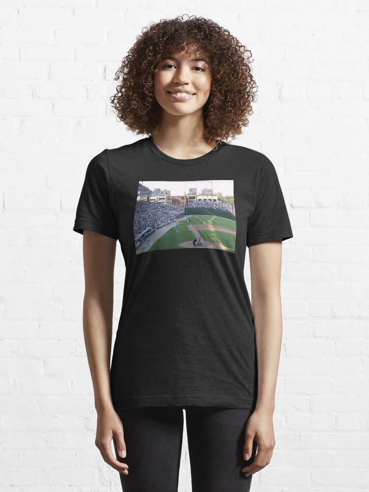 Wrigley Field Bleachers Left Field T-Shirt (Small) Heather Grey