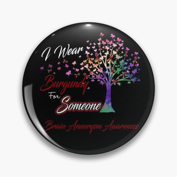 Item preview, Ribbon Tree I Wear Burgundy For Someone Brain Aneurysm Awareness designed and sold by Tadmab.