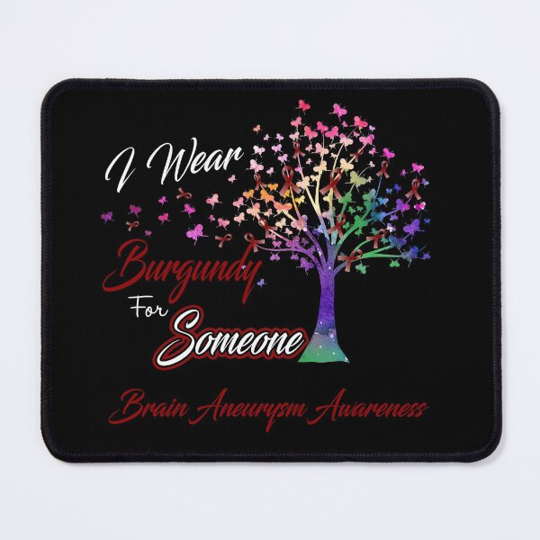 Item preview, Ribbon Tree I Wear Burgundy For Someone Brain Aneurysm Awareness designed and sold by Tadmab.