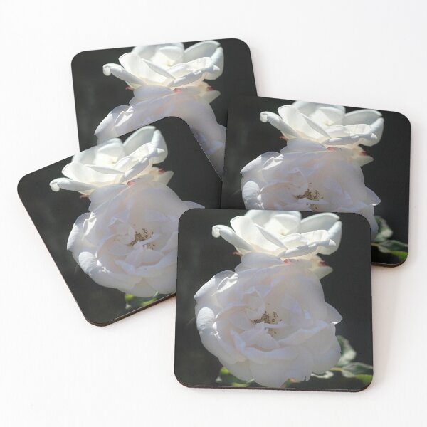 Item preview, White roses on black background designed and sold by olena2552.