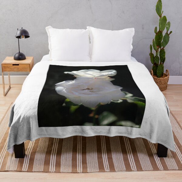 Item preview, White roses on black background designed and sold by olena2552.