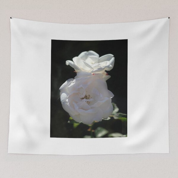 Item preview, White roses on black background designed and sold by olena2552.