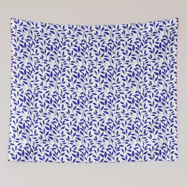 Item preview, Blue leaves mediterranean design  designed and sold by cbycarolinam.