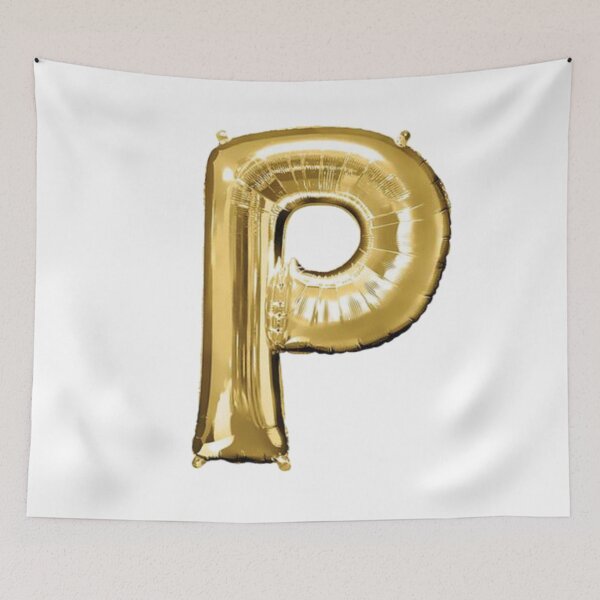 Item preview, Gold Foil Mylar Balloon Letter P designed and sold by ArcherAshleyArt.