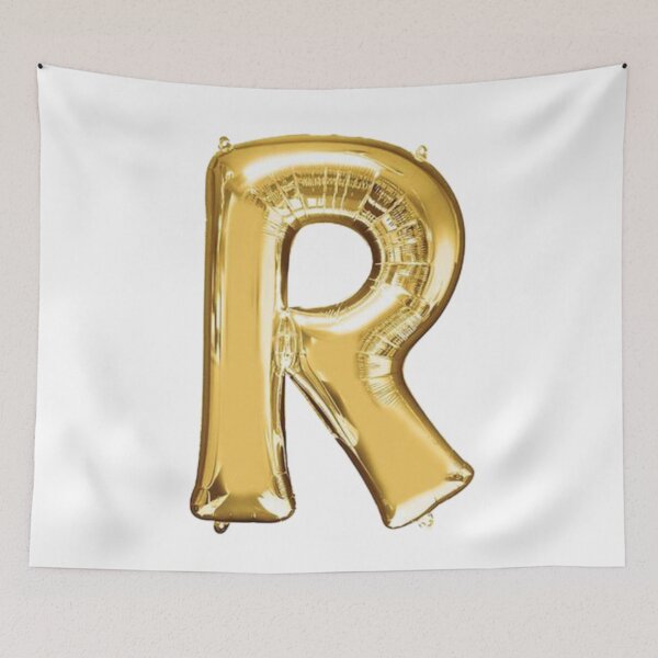 Item preview, Gold Foil Mylar Balloon Letter R designed and sold by ArcherAshleyArt.