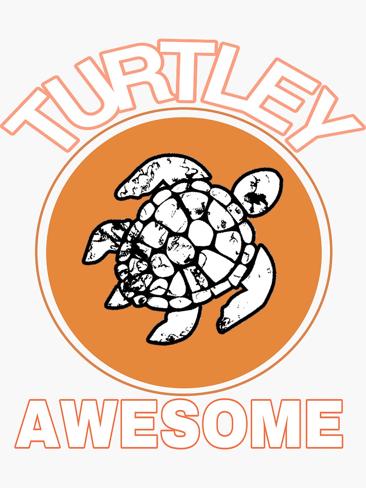 "Turtley Awesome" Sticker for Sale by monkeeart Redbubble