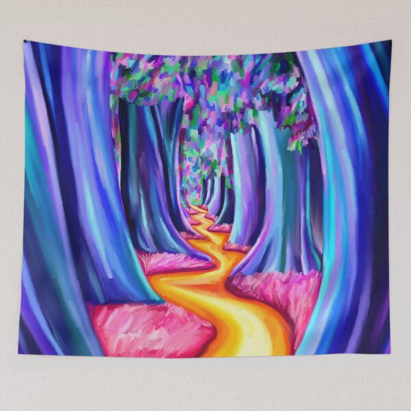 Item preview, Psychedelic Trippy Tree Forest Path designed and sold by Deborah Camp.