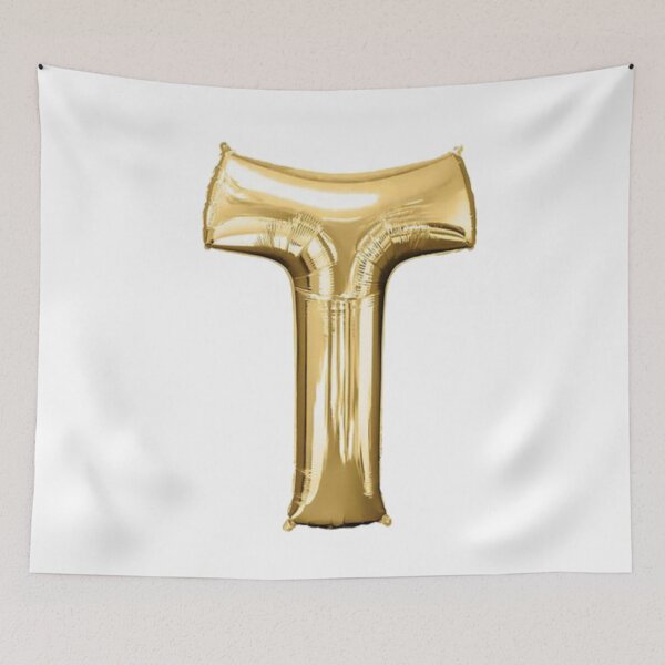 Item preview, Gold Foil Mylar Balloon Letter T designed and sold by ArcherAshleyArt.