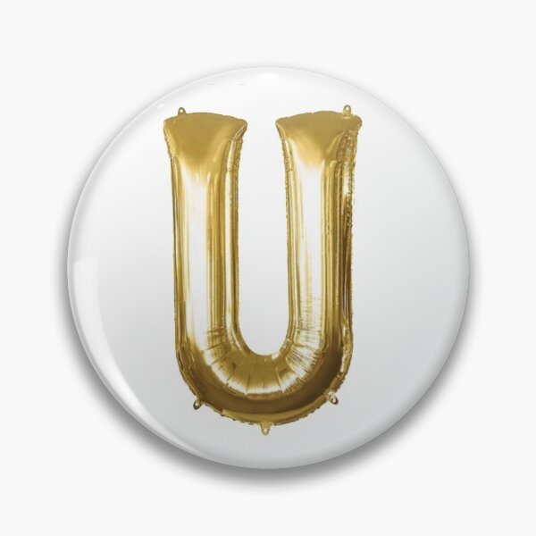 Item preview, Gold Foil Mylar Balloon Letter U designed and sold by ArcherAshleyArt.