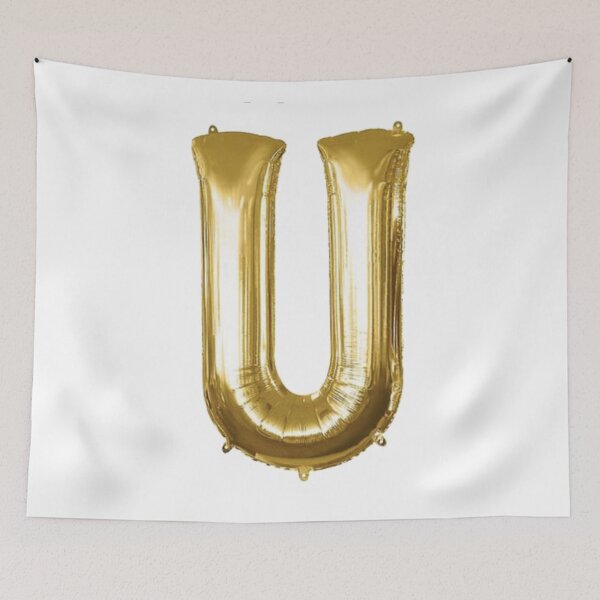 Item preview, Gold Foil Mylar Balloon Letter U designed and sold by ArcherAshleyArt.